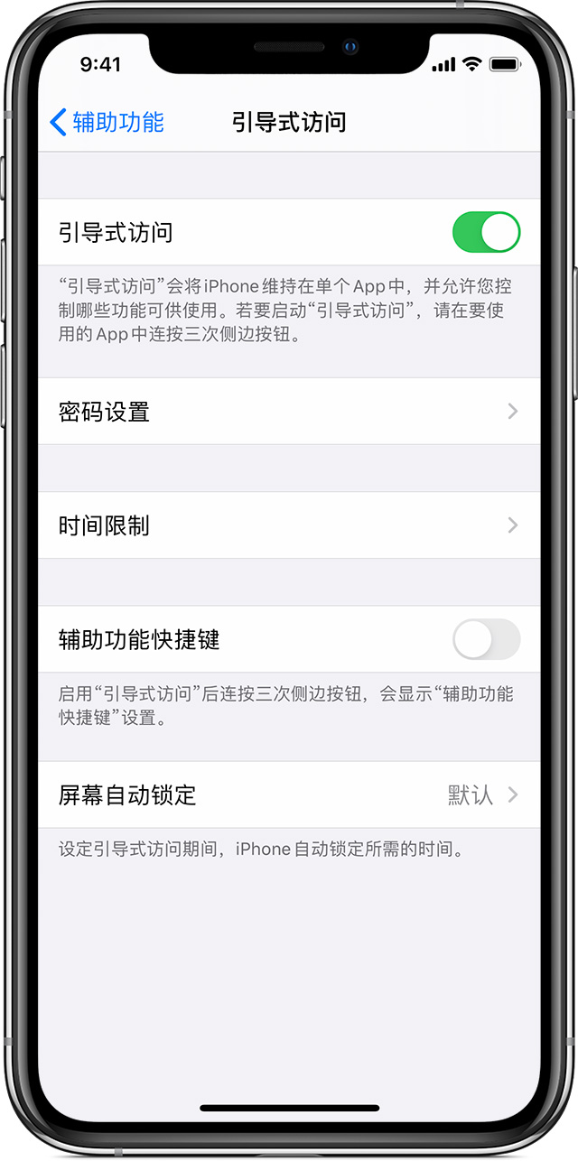 翔安苹果手机维修分享如何在 iPhone 上退出引导式访问 