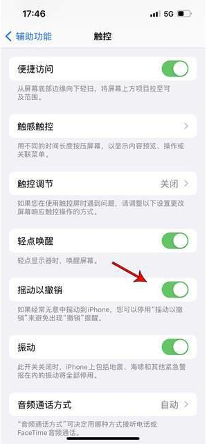 翔安苹果手机维修分享iPhone手机如何设置摇一摇删除文字 